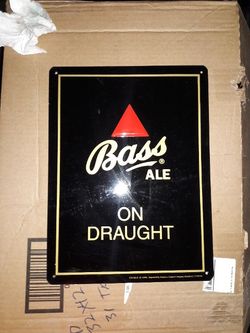 Bass ale metal bar Tacker 12 x 9