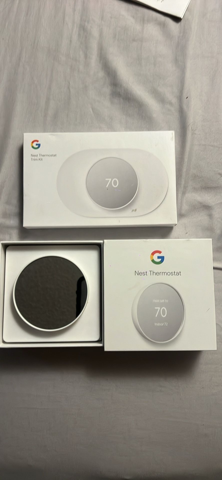 Google Nest Thermostat And Back Plate