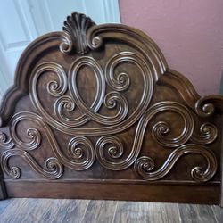 Real Solid Wood Queen Bed Frame