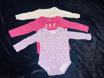 Baby Girl Long Sleeve Onesies Set of 3