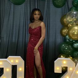 Red Prom Dress – Size Medium – Worn Once!