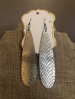 Handmade leather earrings