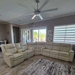 Leather Reclining Sectional