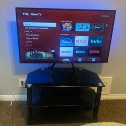 Roku TV and TV stand 