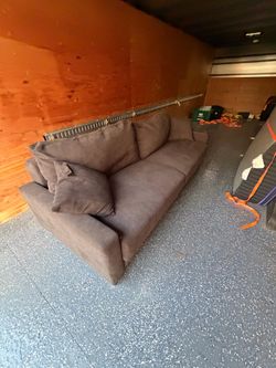 LIVING SPACES Pascal Drop Back Sofa Bed. Turns into queen bed