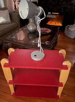 Red Table And Lamp 