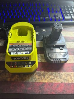 Ryobi 2.0ah 18V battery and charger