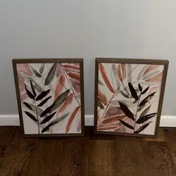 Framed Floral Painting Set 