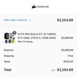Gaming PC - ELITE PRO BUILD KIT, i9-14900K, RTX 4080, 2TB M.2, 32GB DDR5, Win 11 Home.