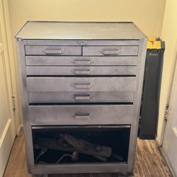 Vintage. Industrial , Mechanics Rolling cart 