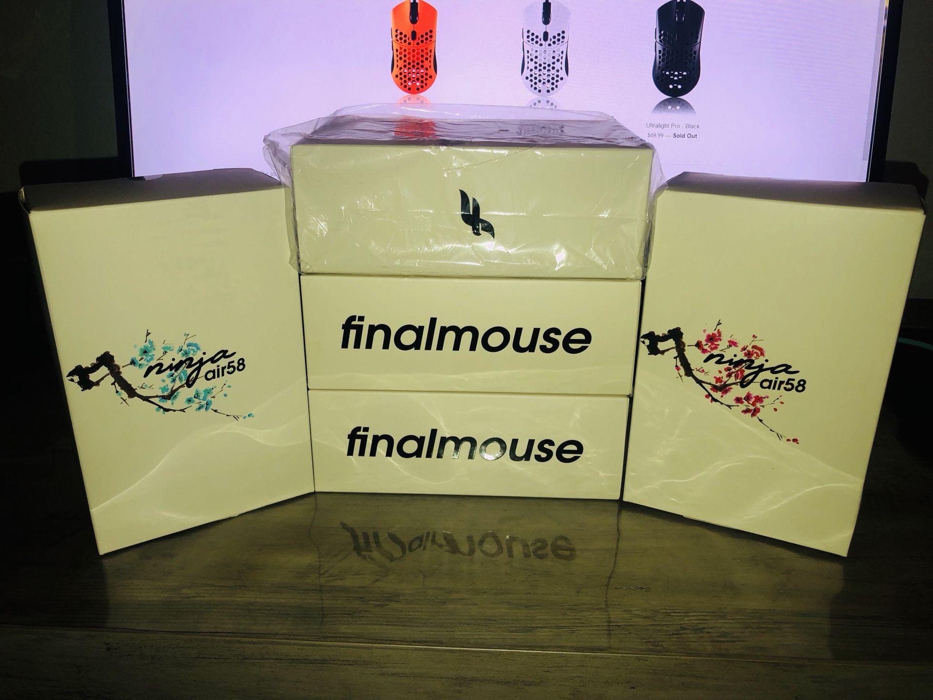 Finalmouse Air58 Ninja- Cherry Blossom Red NEW IN-HAND