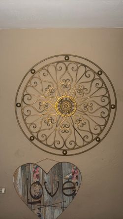 Iron rod wall art