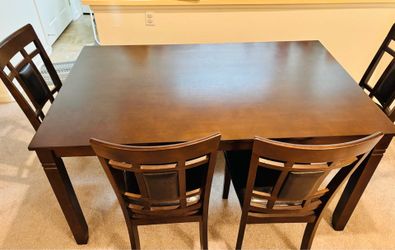 Ashley Dining Table and 4 Chairs and Bench