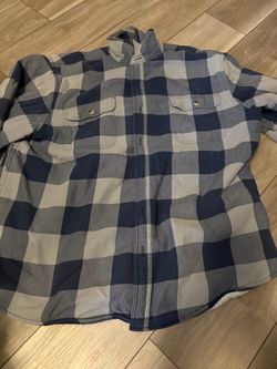 Blue Buffalo Plaid Flannel Shirt Jacket