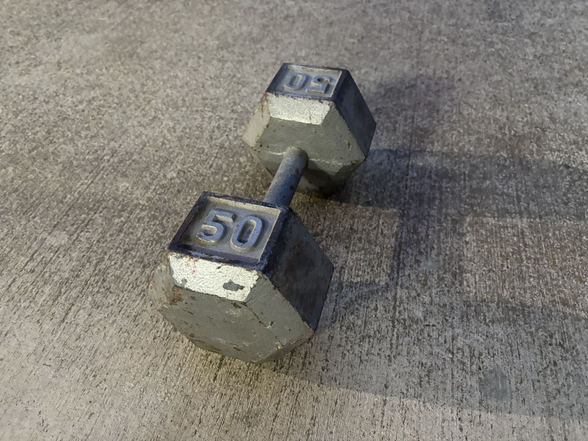 (1) Single 50lb Hexagon Dumbbell Weight