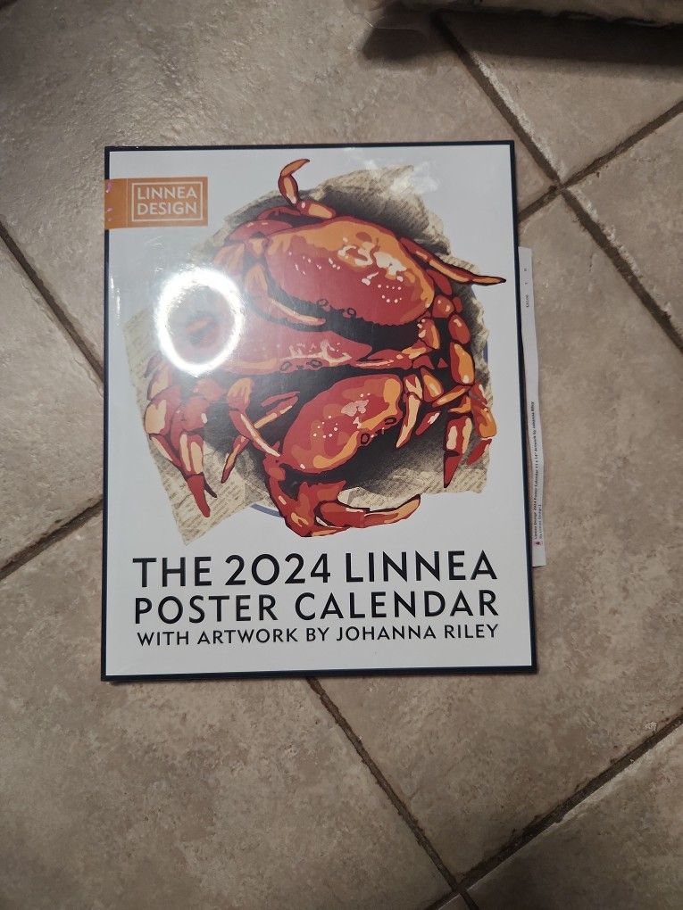 Linnea Design 2024 Poster Calendar 11 x 14" Artwork by Johanna Riley