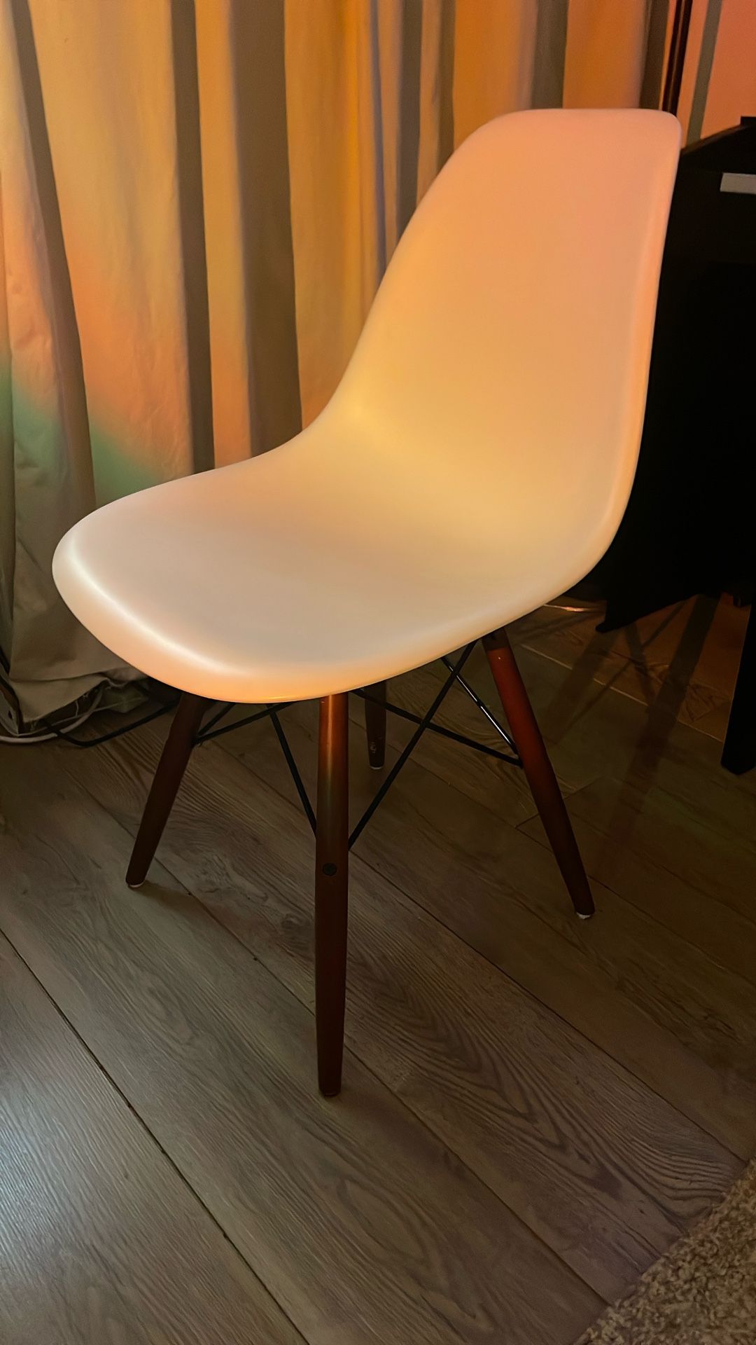 Mid-Century Modern White Chair