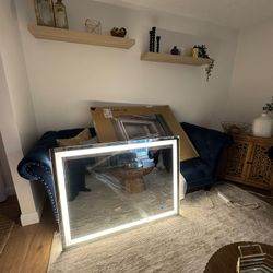 LOAAO 48X36 LED Bathroom Mirror with Lights, Anti-Fog, Dimmable, Backlit + Front Lit, Lighted Bathroom