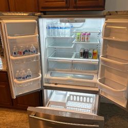 Maytag® 36 Inch Wide French Door Bottom Mount Refrigerator with Max Cool Setting - 25 Cu. Ft.