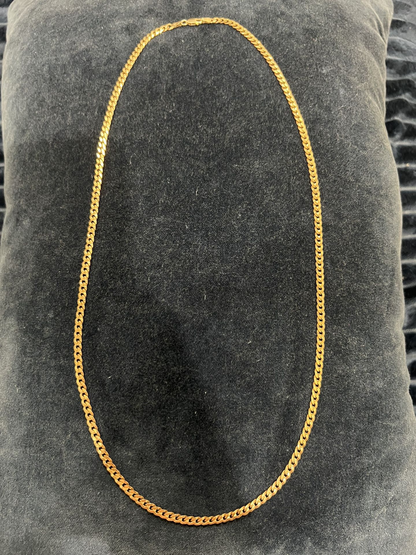 24” Genuine .925 Sterling Silver Chain with Real 14K Gold Coating –