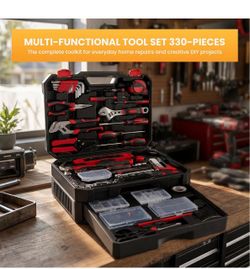 5.0 5.0 out of 5 stars (11) 330-Piece Portable Home Repair Tool Kit with Pull-Out Drawer