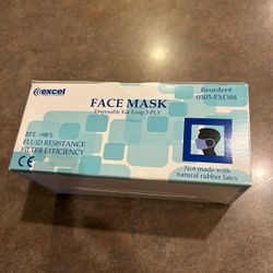 Excel Disposable Ear Loop 3-PLY Face Masks