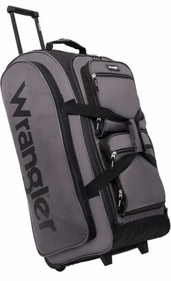 Wrangler Rolling Duffel, Charcoal Grey, 30" Large