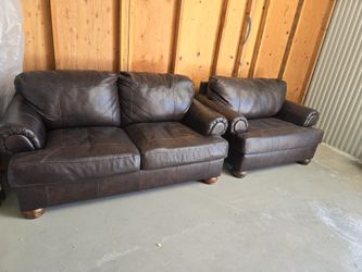 Leather Couch And Chair