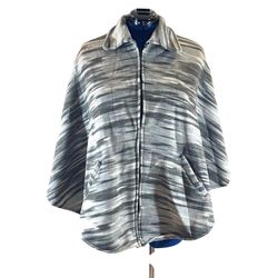 La Moda Zippered Fleece Poncho