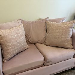 Blush Pink Loveseat 