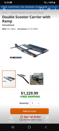 Double Scooter Dirtbike Carrier Ramp