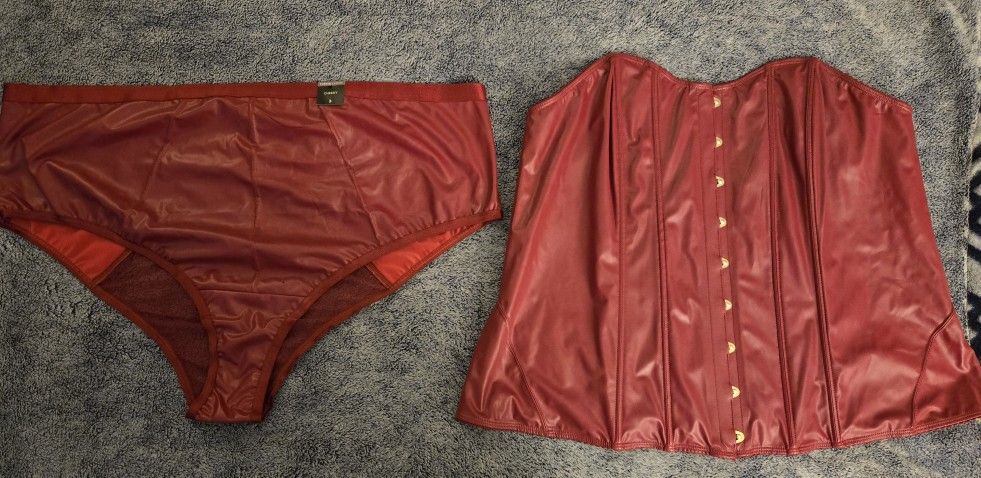 Torrid Pleather Corset And Panties New With Tags