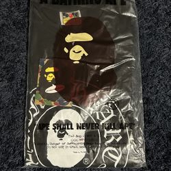 BAPE black chromehearts shirt bathing ape large