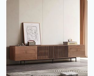Brand New 94” Walnut TV Stand – Fits 80”+ TVs