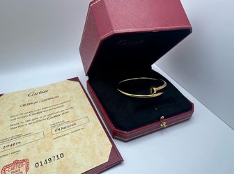 Cartier Nail Bracelet 18K White Gold Size 17 PRICE FIRM