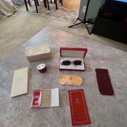 1980S First Series Lunettes Vintage Cartier Sunglasses 100% Authentic 