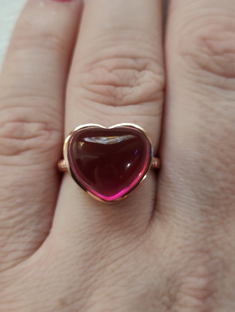Fashion Red Heart Ring 