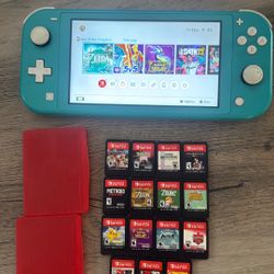 Used Nintendo Switch Lite And 15 Games 