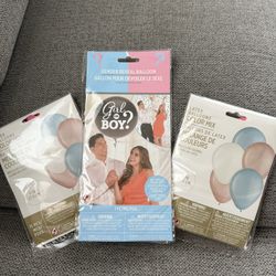 Gender Reveal Balloon + latex balloons $5