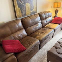 Leather Sofa 9ft
