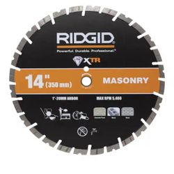 RIDGID 14 in. Masonry Diamond Blade=Tools-380