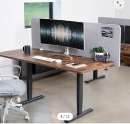 V.I.V gray clamp-on desk privacy panel new