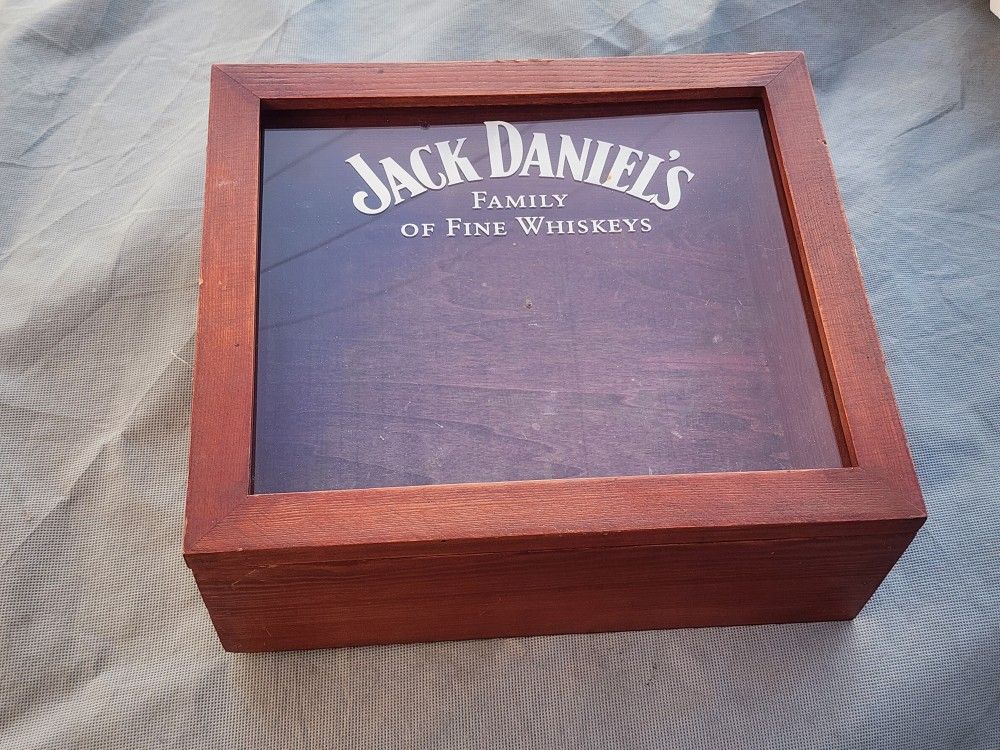Wooden Spirits Display Case With Glass Front