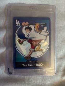 One Piece x LA Dodgers Luffy DON!! Card Holo Sealed