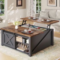 Brand new Sliding Barn Door Coffee Table