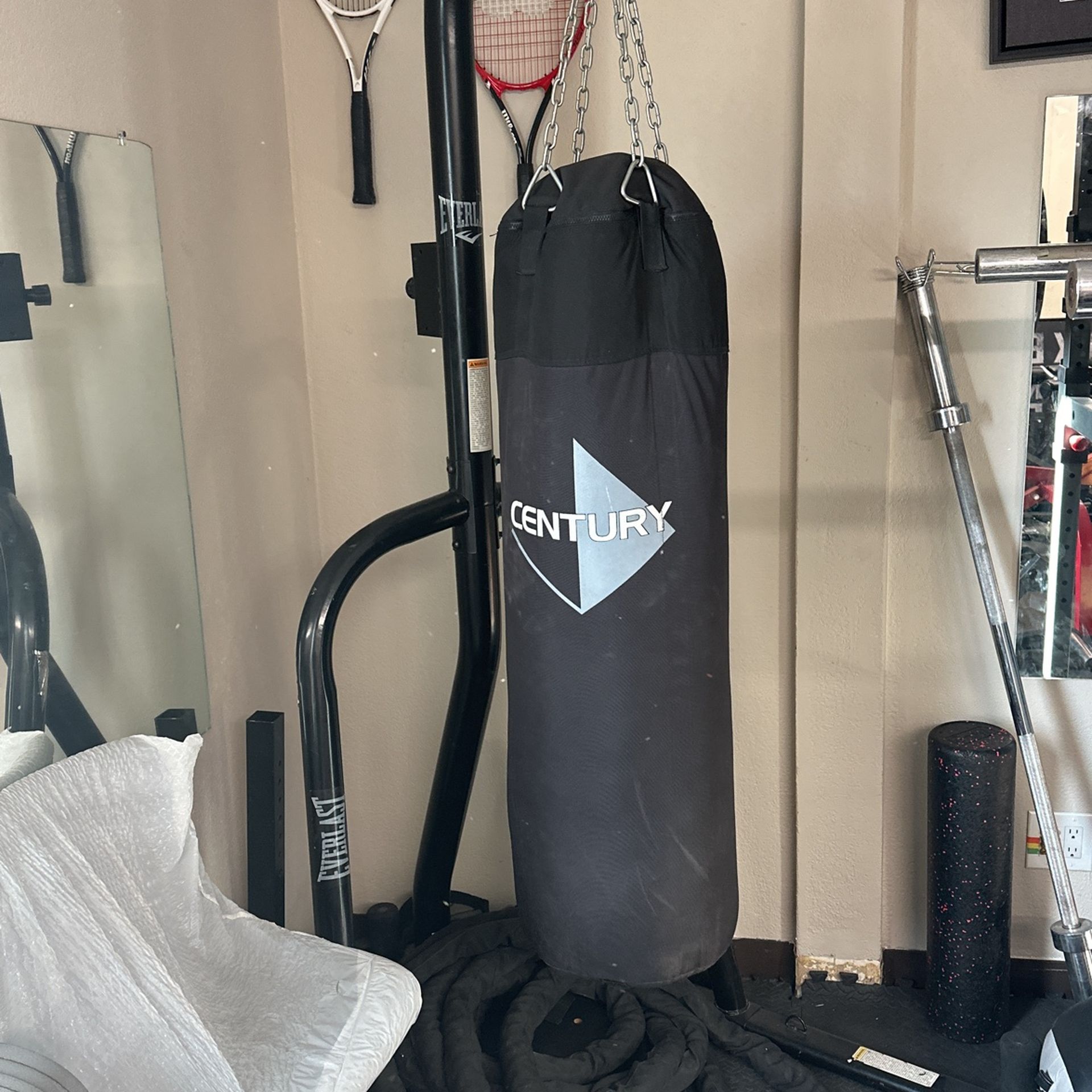 Century Punching 100lbs bag With Dual Ever Last Punching Bag And Speed Bag Stand