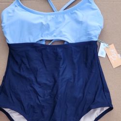 New With Tags Kona Sol Women One Piece Bathing Suit