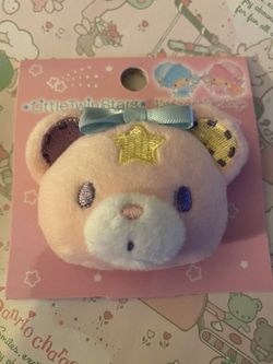 Sanrio Little Twin Stars Poff The Pink Bear Brooch
