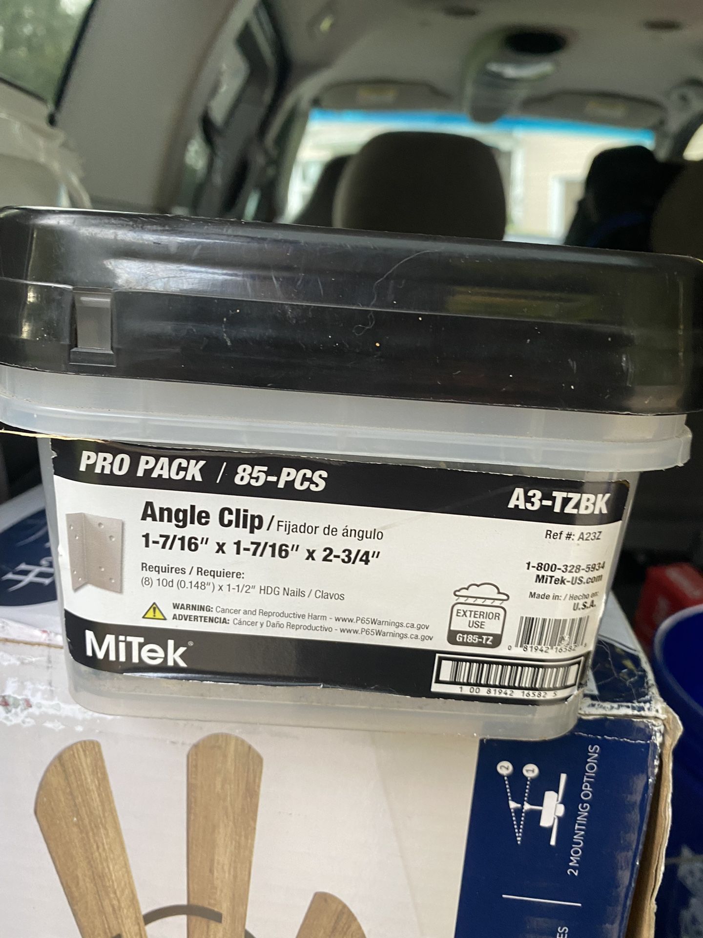 Mitek 1-7/16” x 2-3/4” Angle Clip 85-PCs