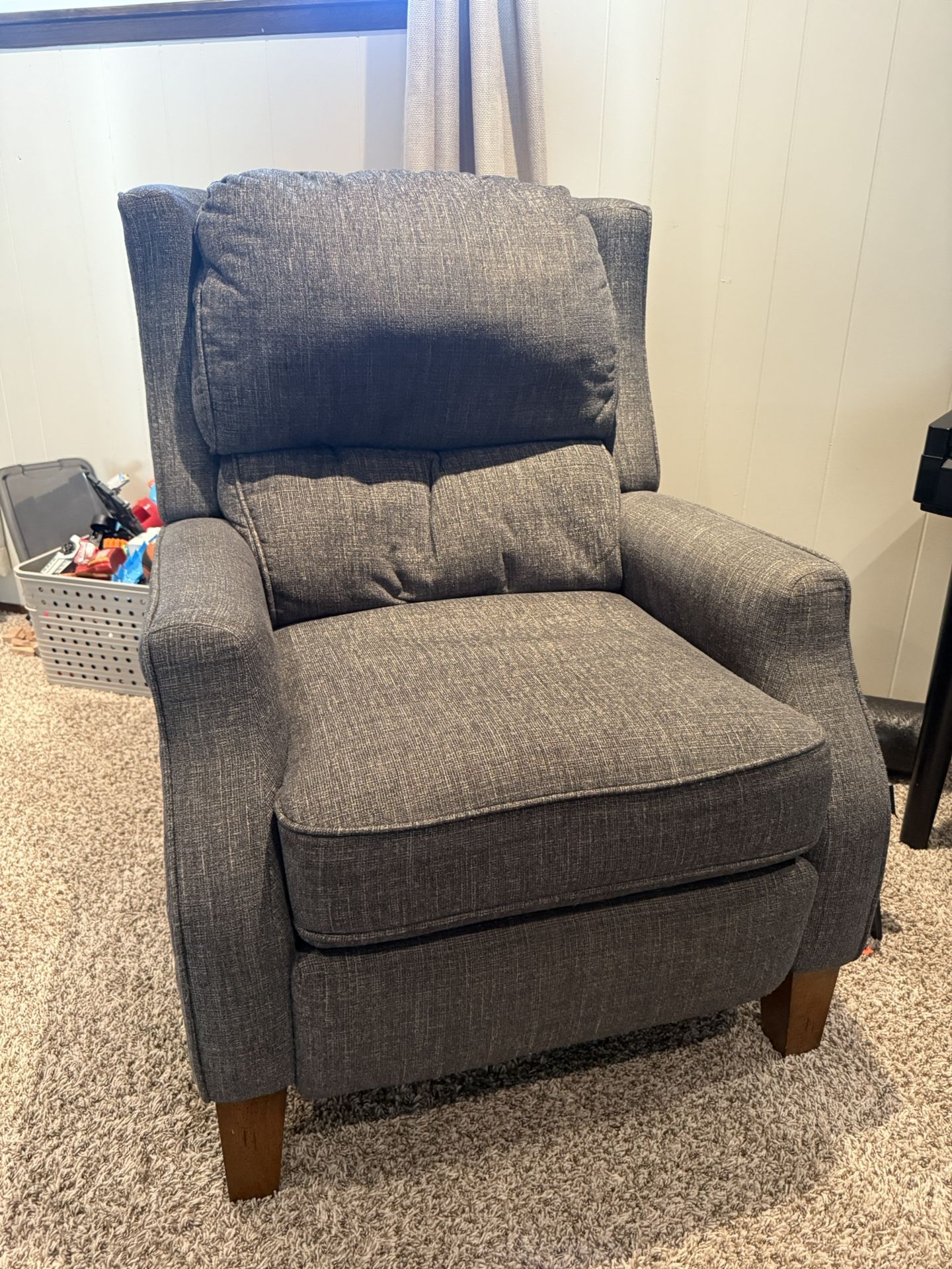 Recliners Heathered Dark Blue Set Of 2